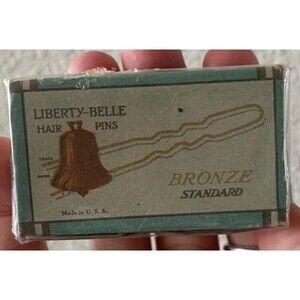 Vintage New Never Opened Wrapped Liberty Belle Steel Bronze Hair Pins 40 ct.